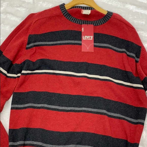 NWT. Levi's men's Sweatshirt stripes size large - Picture 4 of 8